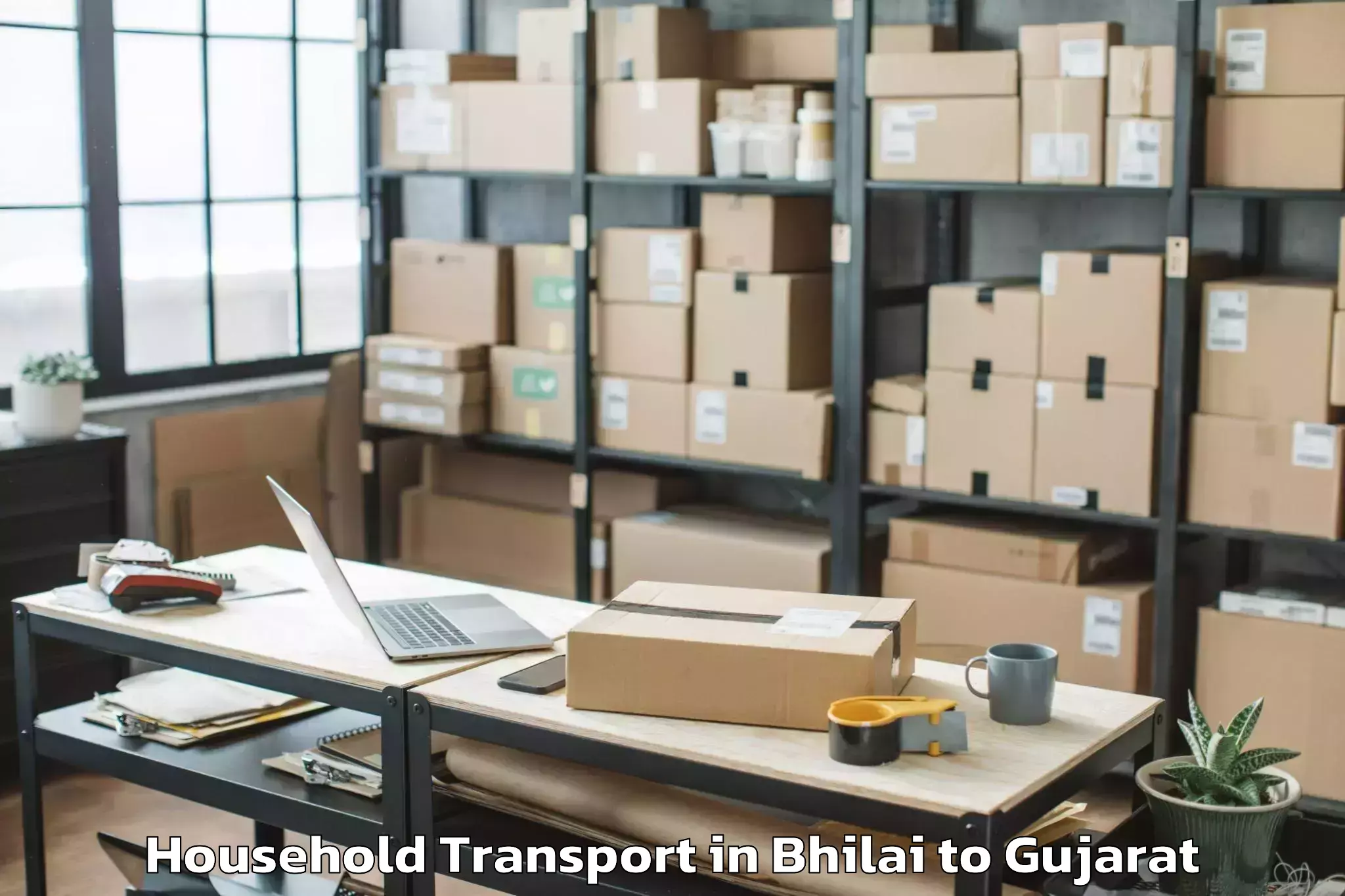 Reliable Bhilai to Kavant Household Transport